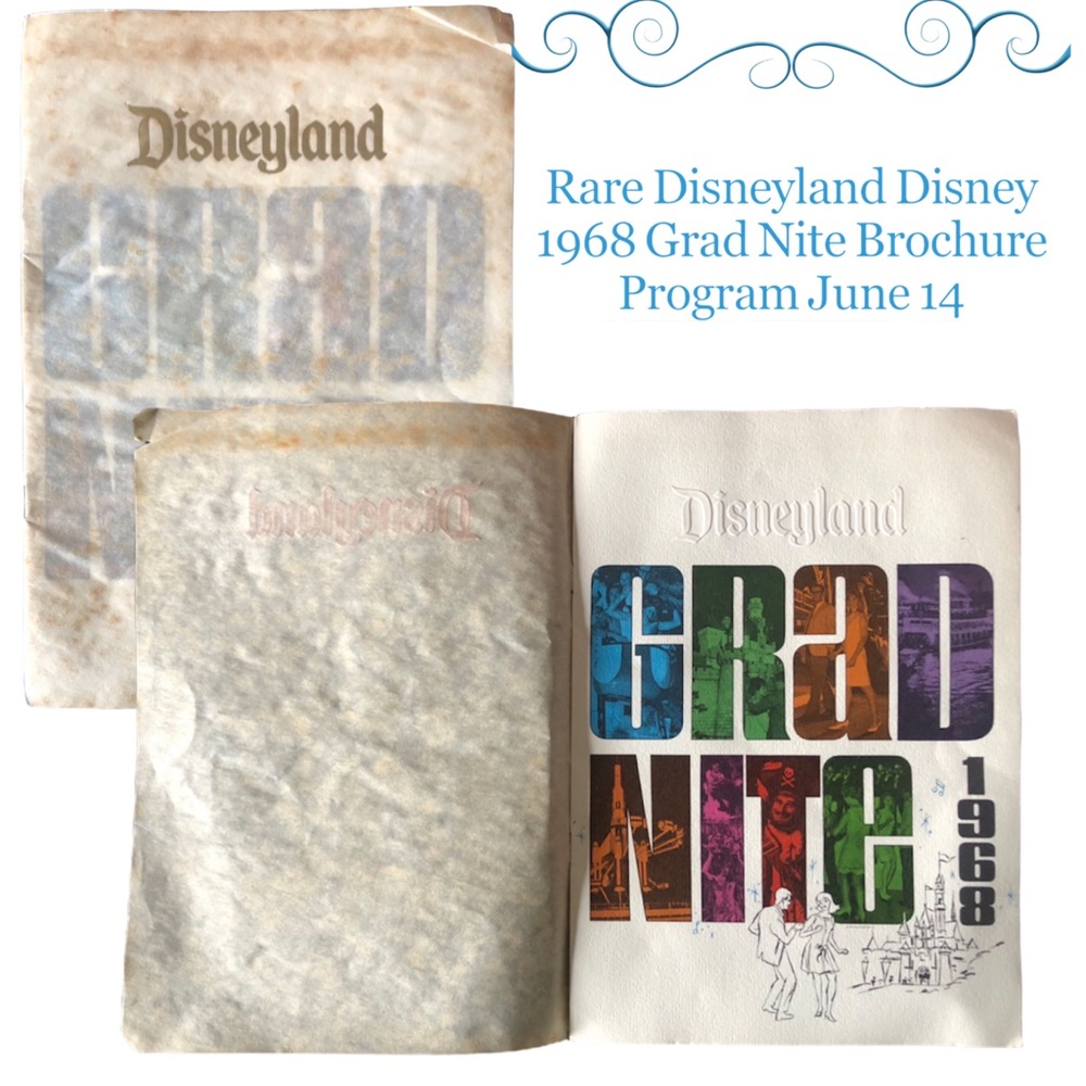 GRAD NITE CLASS OF 1968 RARE DISNEYLAND BROCHURE GUIDE